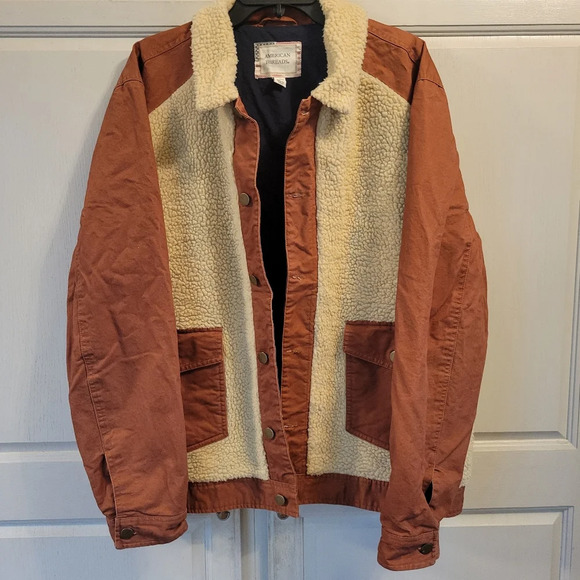American Threads Vintage-Style Sherpa Jacket - Picture 1 of 7